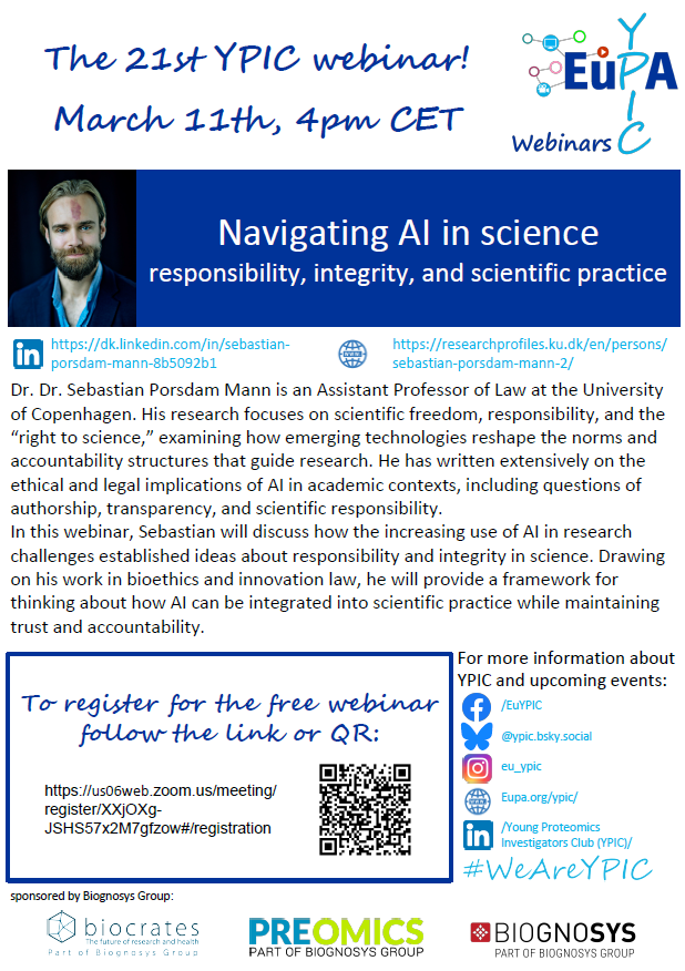 21st YPIC webinar – Navigating AI in science